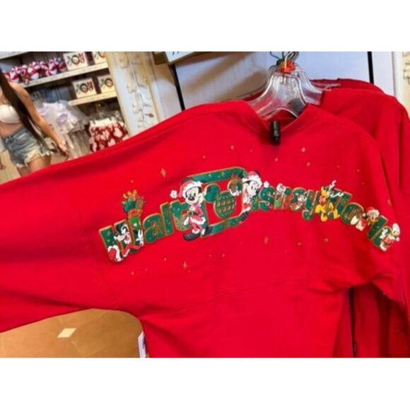 2025 Walt Disney World Parks Christmas Santa Mickey Spirit Jersey Shirt Pluto - Picture 4 of 5
